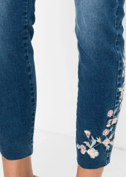 Vaqueros pitillo con largo acortado y talle medio Mujer Vaqueros