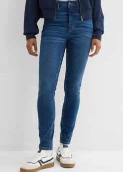 Sale Vaqueros pitillo con talle medio y cinturilla cómoda Mujer Vaqueros|Tallas Pequeñas