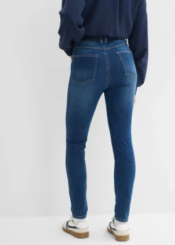 Sale Vaqueros pitillo con talle medio y cinturilla cómoda Mujer Vaqueros|Tallas Pequeñas