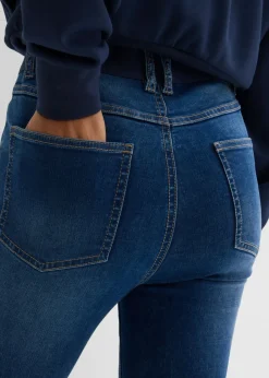 Sale Vaqueros pitillo con talle medio y cinturilla cómoda Mujer Vaqueros|Tallas Pequeñas