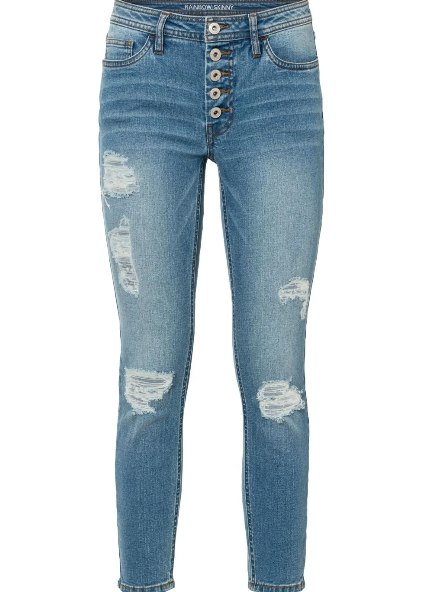 Outlet Vaqueros pitillo desgastados Mujer Vaqueros