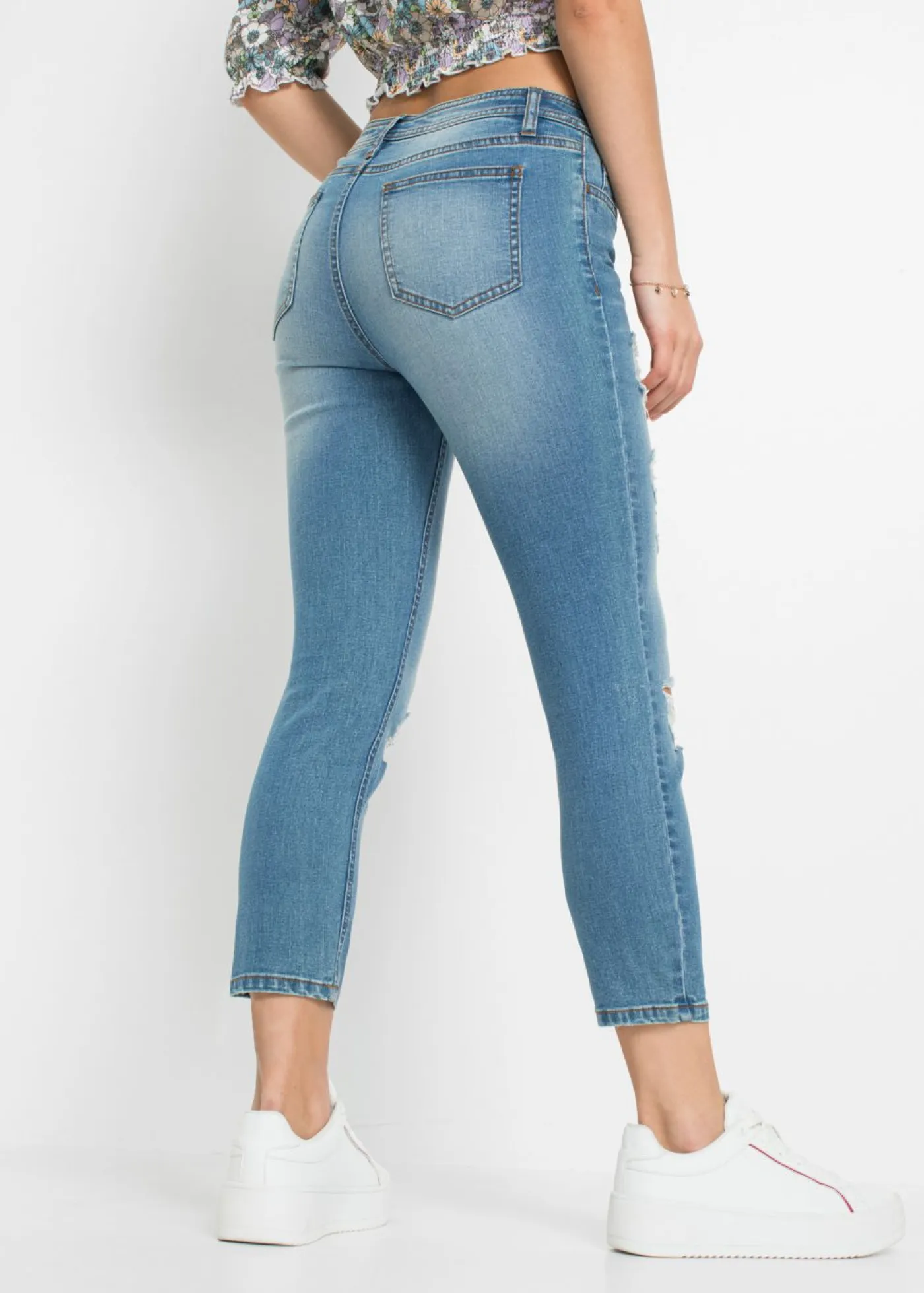 Outlet Vaqueros pitillo desgastados Mujer Vaqueros