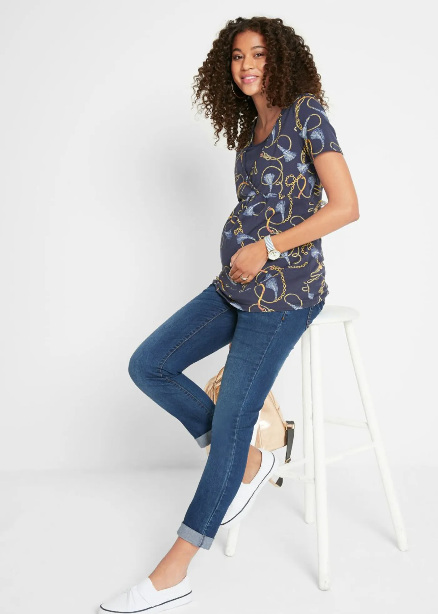 Best Vaqueros premamá con largo 7/8, slim Mujer Premamá