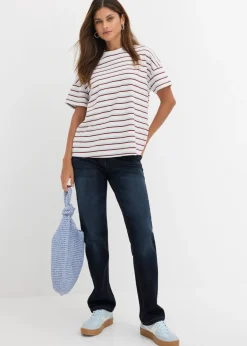 Hot Vaqueros rectos con talle medio y cintura cómoda Mujer Tallas Pequeñas|Novedades