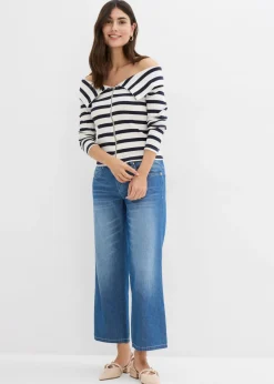 Sale Vaqueros rectos con talle medio, cinturilla cómoda y material elástico Mujer Vaqueros