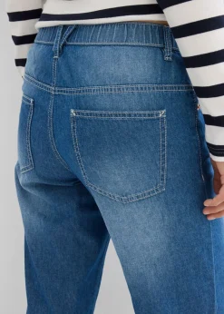 Sale Vaqueros rectos con talle medio, cinturilla cómoda y material elástico Mujer Vaqueros