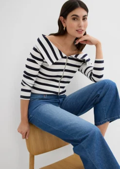 Sale Vaqueros rectos con talle medio, cinturilla cómoda y material elástico Mujer Vaqueros