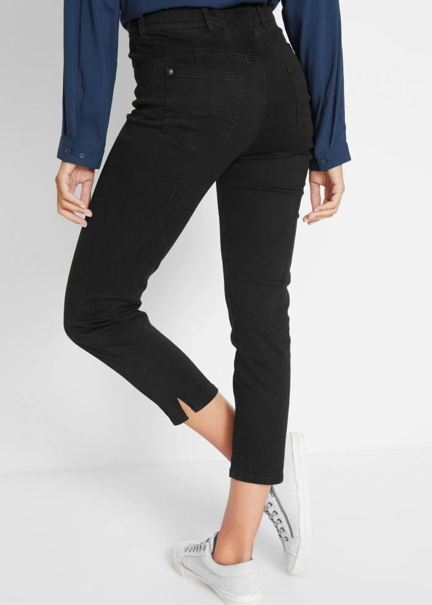 Discount Vaqueros rectos con talle medio y cintura cómoda Mujer Vaqueros