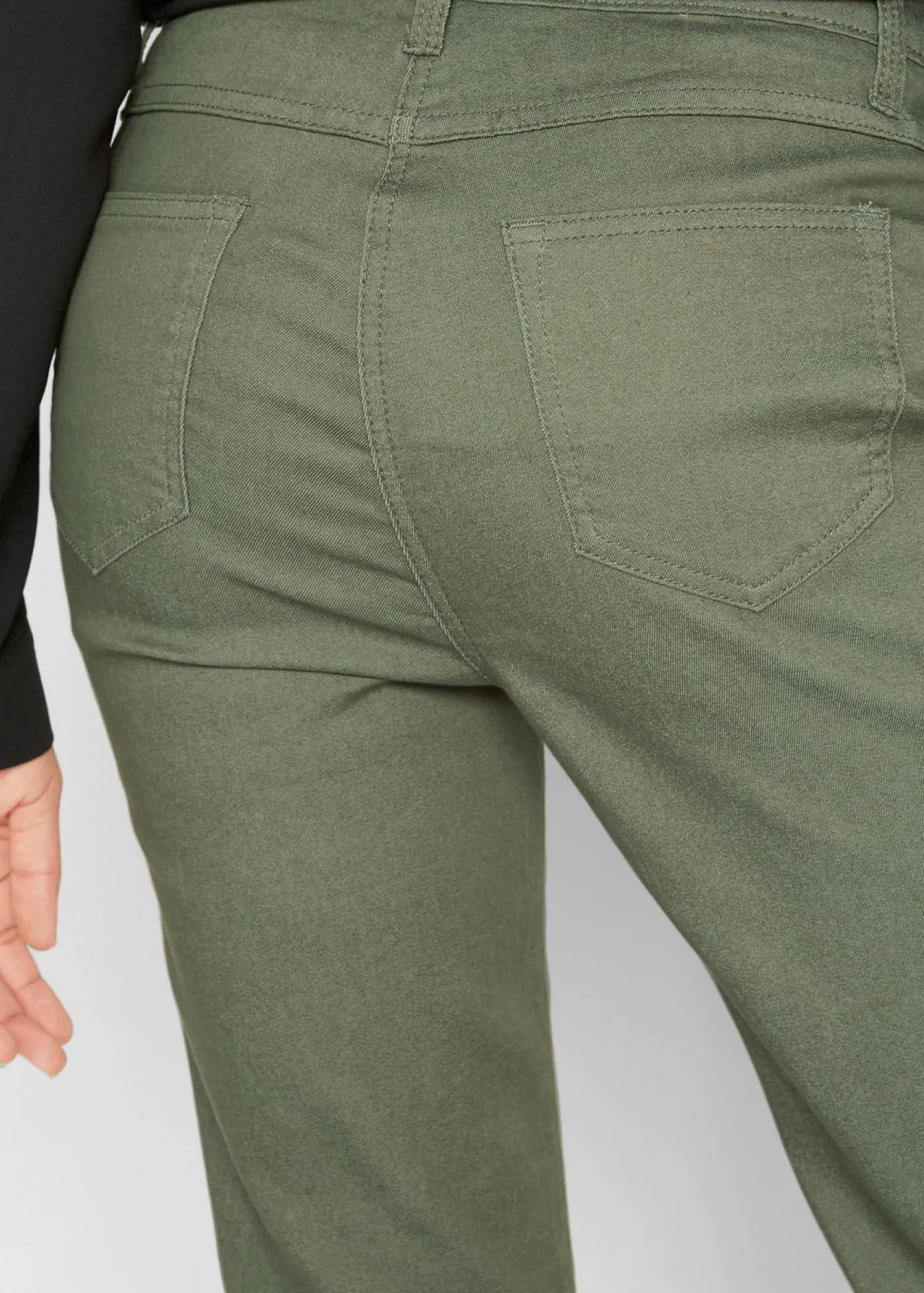 Outlet Vaqueros rectos con talle medio y cintura cómoda Mujer Pantalones