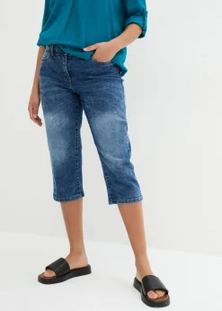 New Vaqueros rectos elásticos con talle medio Mujer Vaqueros