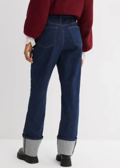 Outlet Vaqueros rectos holgados de talle alto Mujer Vaqueros