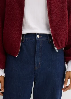 Outlet Vaqueros rectos holgados de talle alto Mujer Vaqueros
