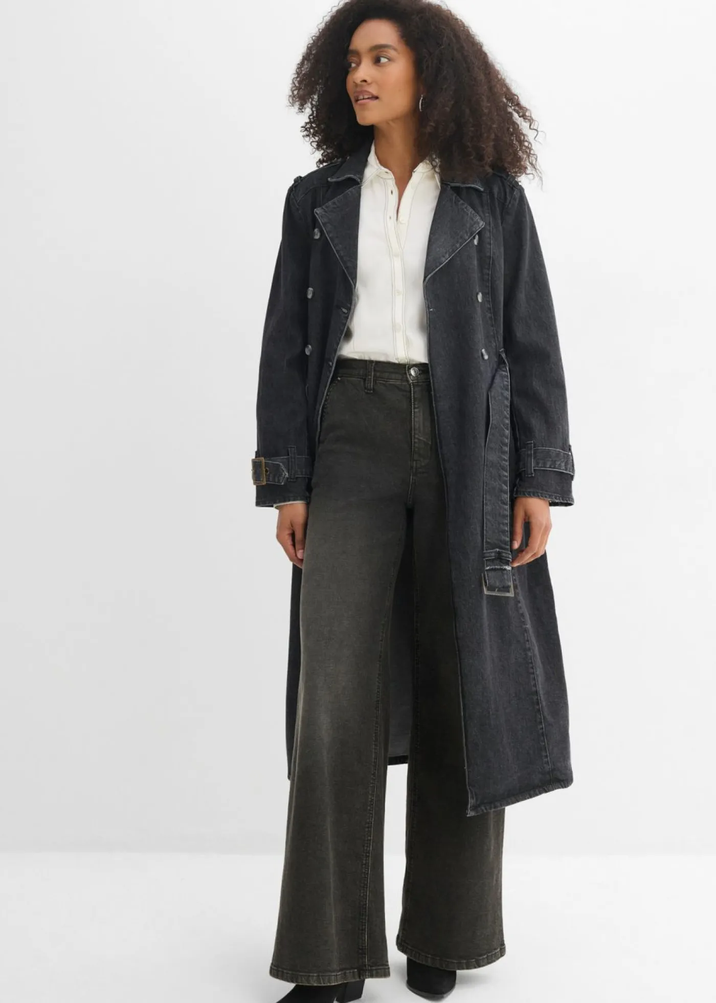 Best Vaqueros rectos holgados de talle alto Mujer Vaqueros|Novedades