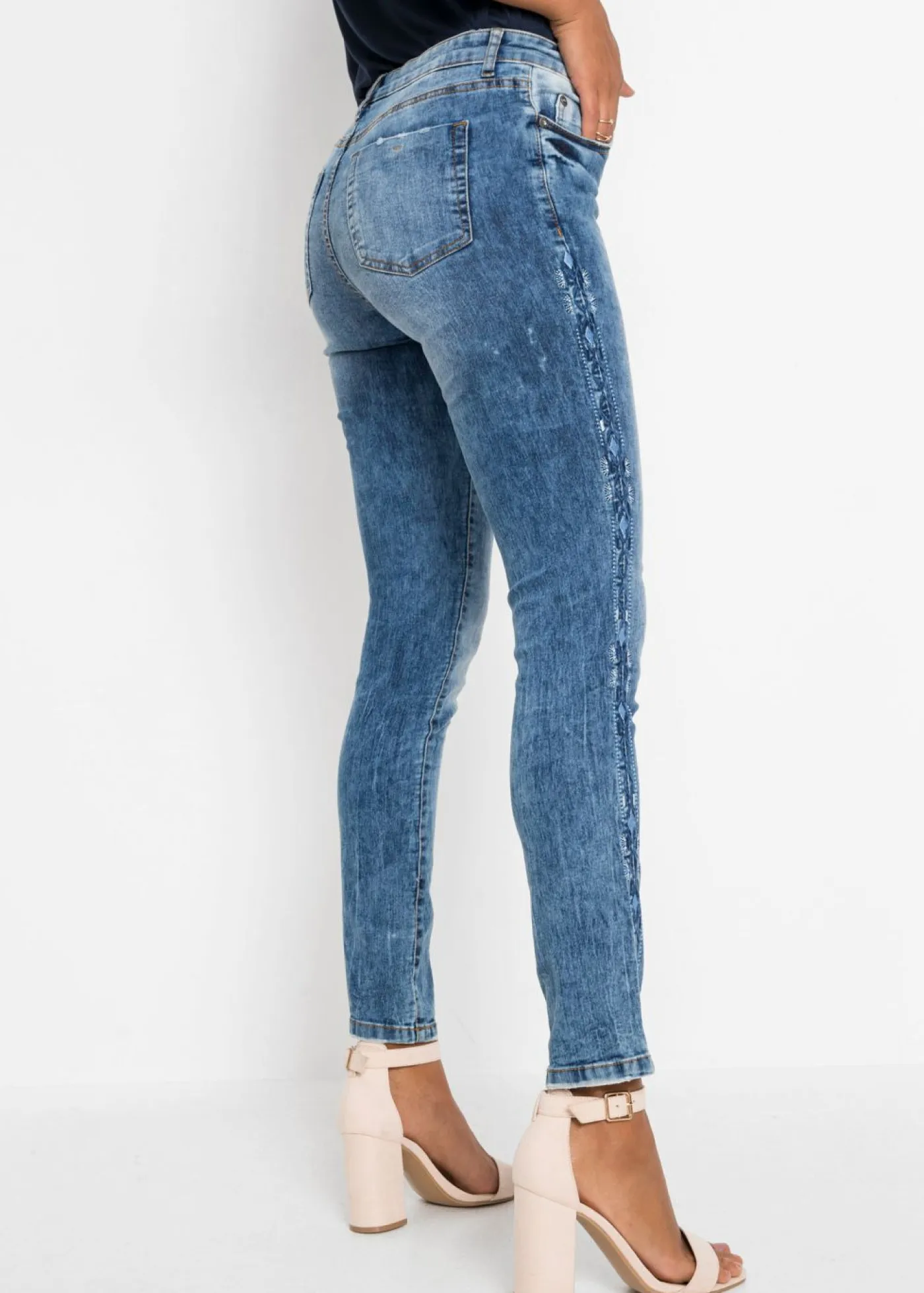 Online Vaqueros skinny, mid waist, elásticos Mujer Vaqueros