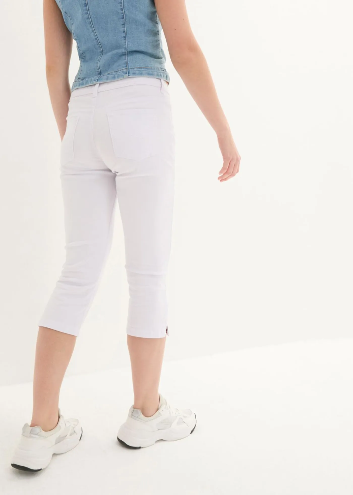 Best Vaqueros slim fit, talle medio, cropped Mujer Vaqueros