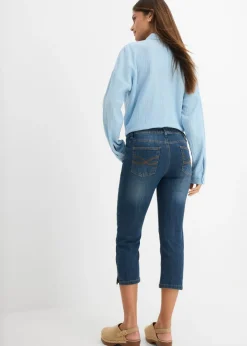 Discount Vaqueros slim fit, talle medio, cropped Mujer Vaqueros