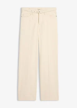 Vaqueros straight, loose, mid waist, de algodón Mujer Vaqueros|Tallas Pequeñas