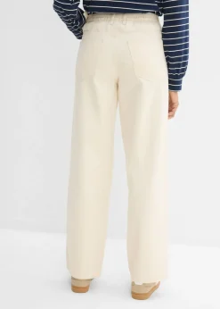 Vaqueros straight, loose, mid waist, de algodón Mujer Vaqueros|Tallas Pequeñas