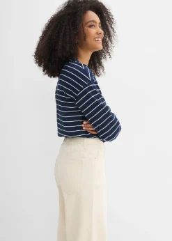 Vaqueros straight, loose, mid waist, de algodón Mujer Vaqueros|Tallas Pequeñas