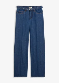 Hot Vaqueros straight, loose, mid waist, de algodón Mujer Vaqueros