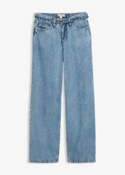 Hot Vaqueros straight, loose, mid waist, de algodón Mujer Tallas Pequeñas