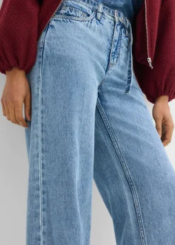 Hot Vaqueros straight, loose, mid waist, de algodón Mujer Tallas Pequeñas