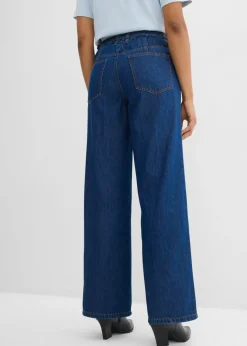 Outlet Vaqueros straight, loose, mid waist, de algodón Mujer Novedades