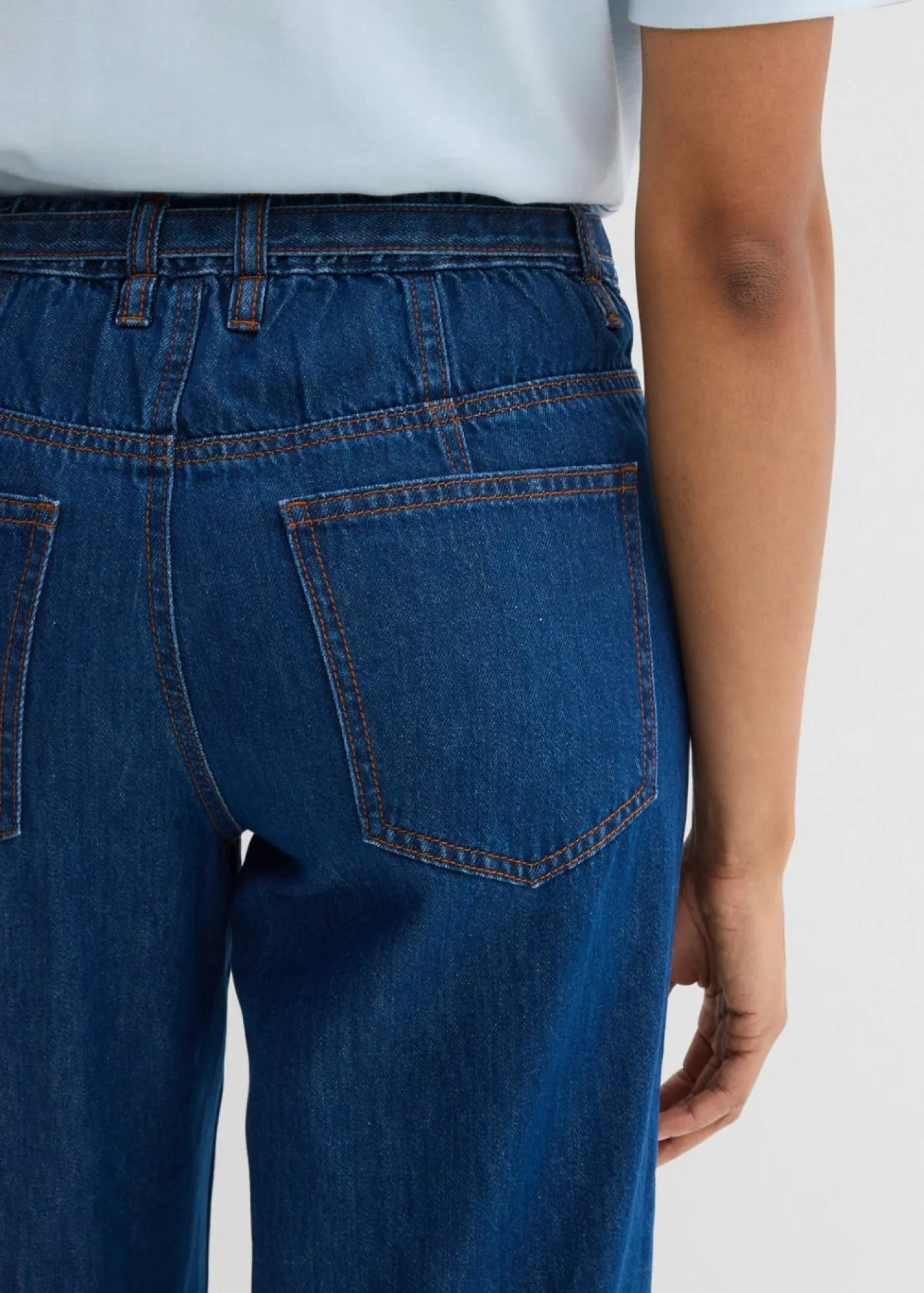 Outlet Vaqueros straight, loose, mid waist, de algodón Mujer Novedades