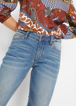 Online Vaqueros straight, mid waist, elásticos Mujer Vaqueros
