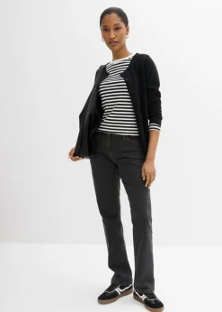 Vaqueros straight, mid waist, elásticos Mujer Tallas Pequeñas|Vaqueros