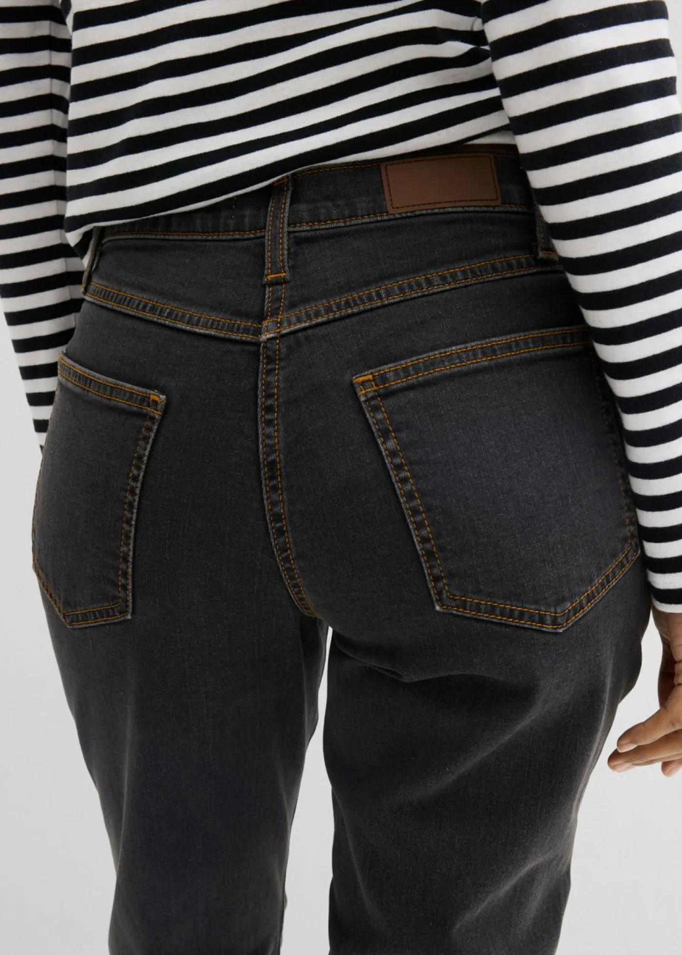 Vaqueros straight, mid waist, elásticos Mujer Tallas Pequeñas|Vaqueros