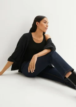 Best Vaqueros straight, mid waist, elásticos Mujer Tallas Pequeñas