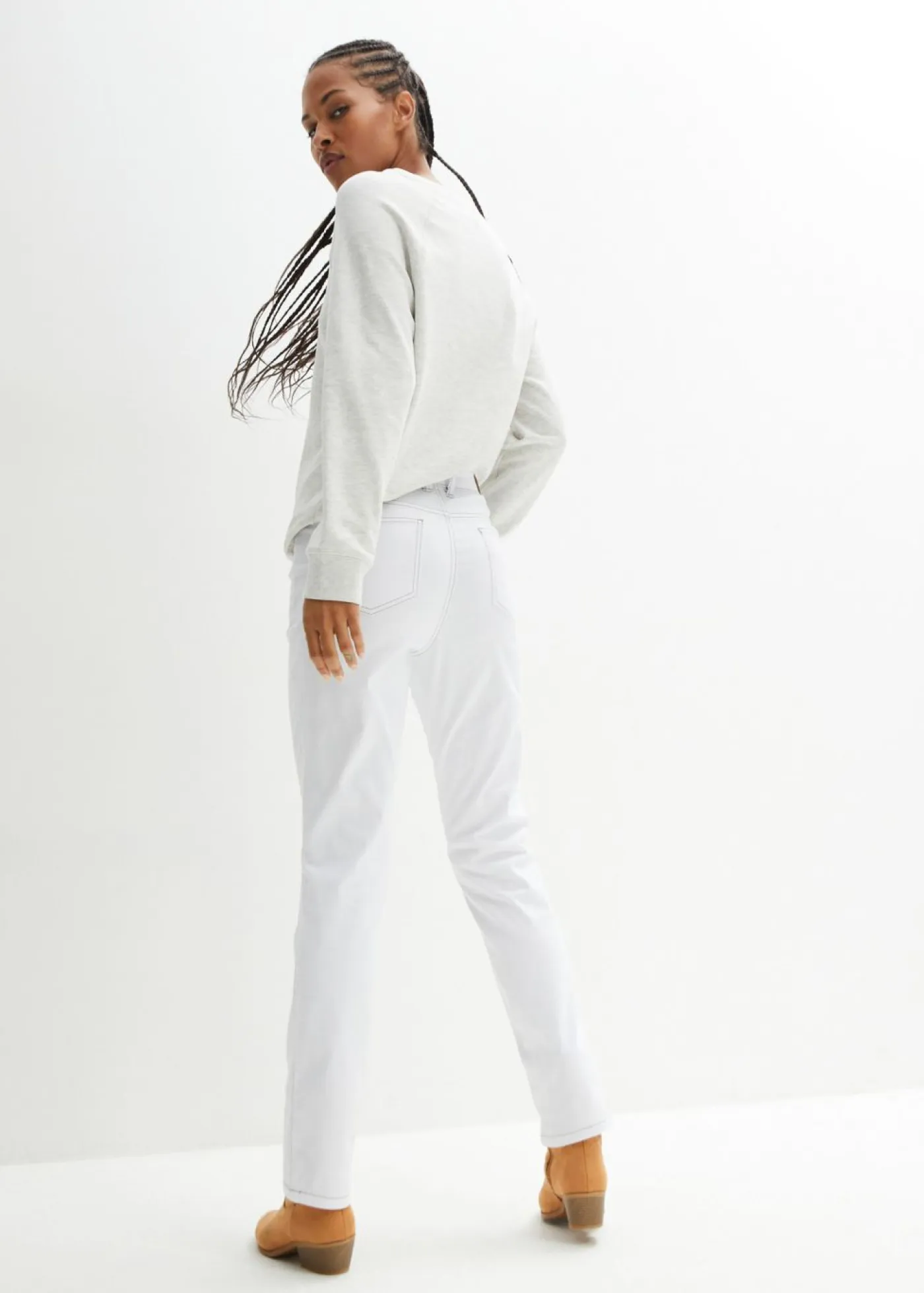 Clearance Vaqueros straight, mid waist, elásticos Mujer Tallas Pequeñas