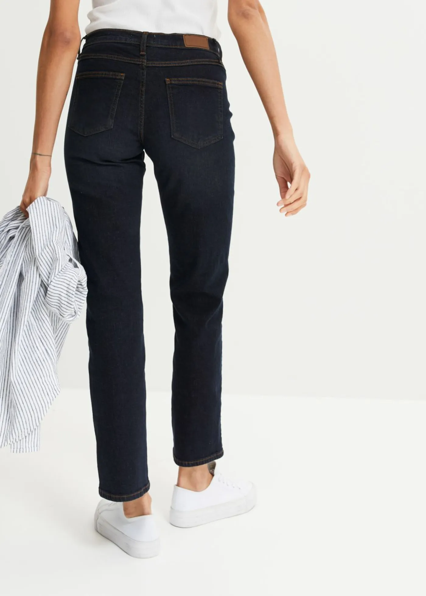 Sale Vaqueros straight, mid waist, elásticos Mujer Tallas Pequeñas|Novedades