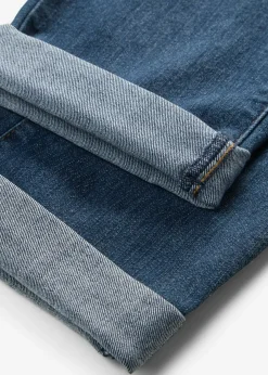 Vaqueros straight, mid waist, elásticos Mujer Tallas Pequeñas|Vaqueros