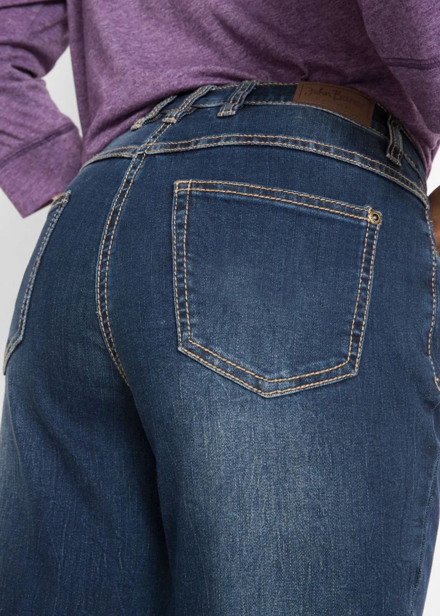 Online Vaqueros straight, mid waist, elásticos Mujer Vaqueros