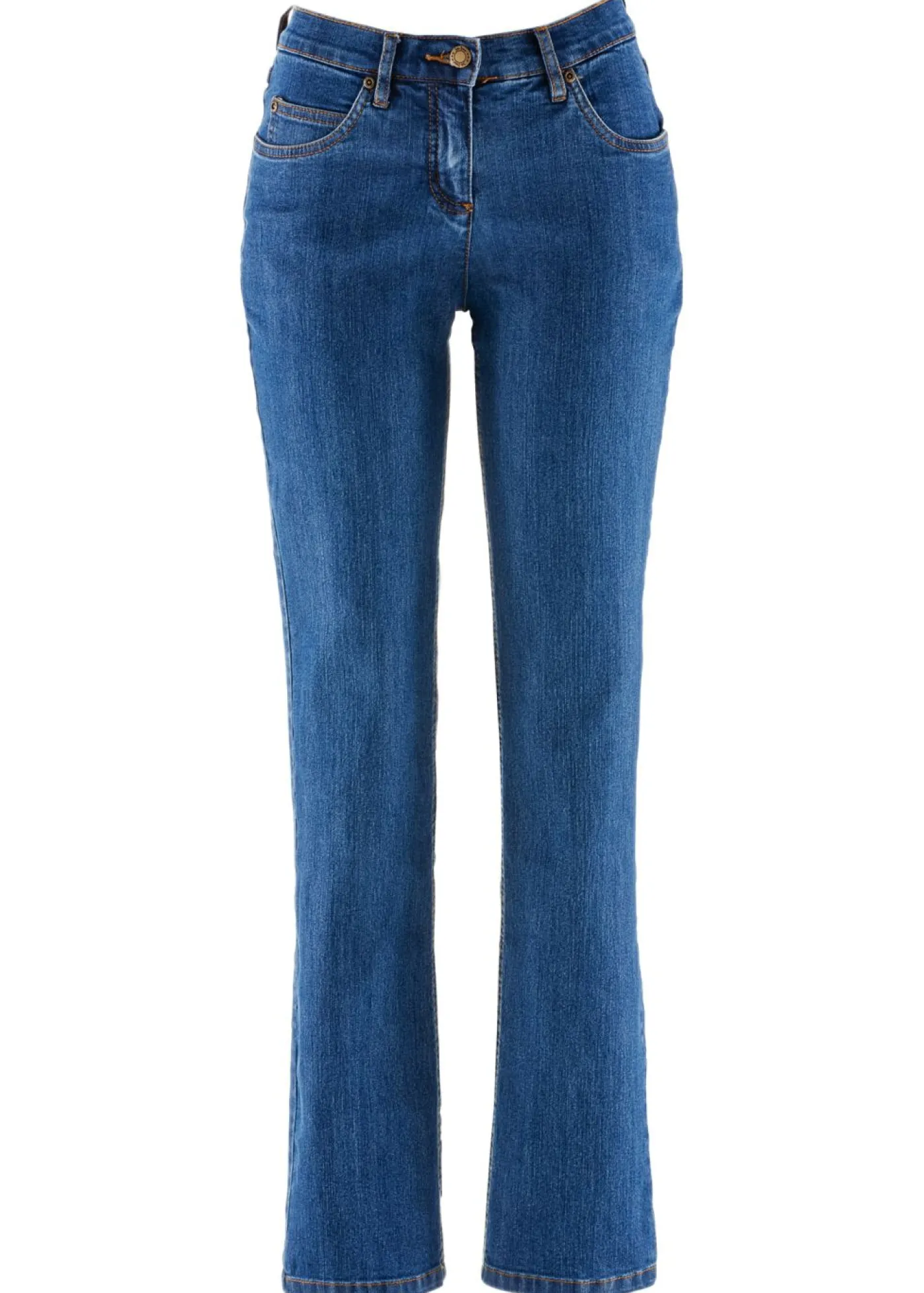 Online Vaqueros straight, mid waist, elásticos Mujer Vaqueros|Novedades