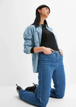 Online Vaqueros straight, mid waist, elásticos Mujer Vaqueros|Novedades