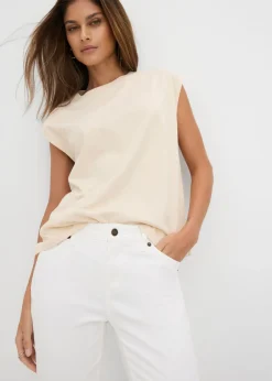 Outlet Vaqueros straight, mid waist, elásticos Mujer Tallas Pequeñas|Vaqueros