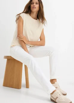 Outlet Vaqueros straight, mid waist, elásticos Mujer Tallas Pequeñas|Vaqueros