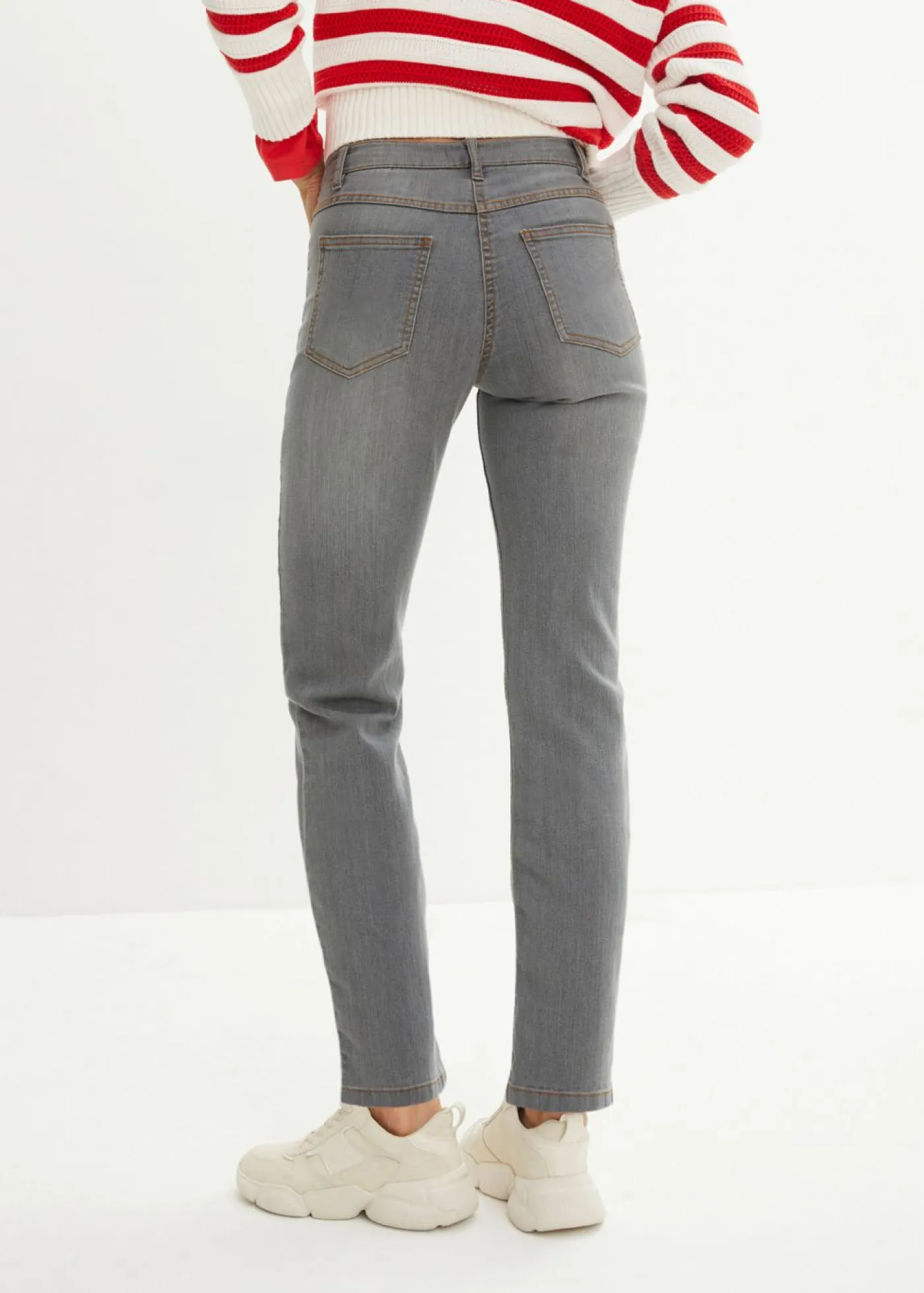 Best Vaqueros straight, mid waist, elásticos Mujer Tallas Pequeñas|Novedades