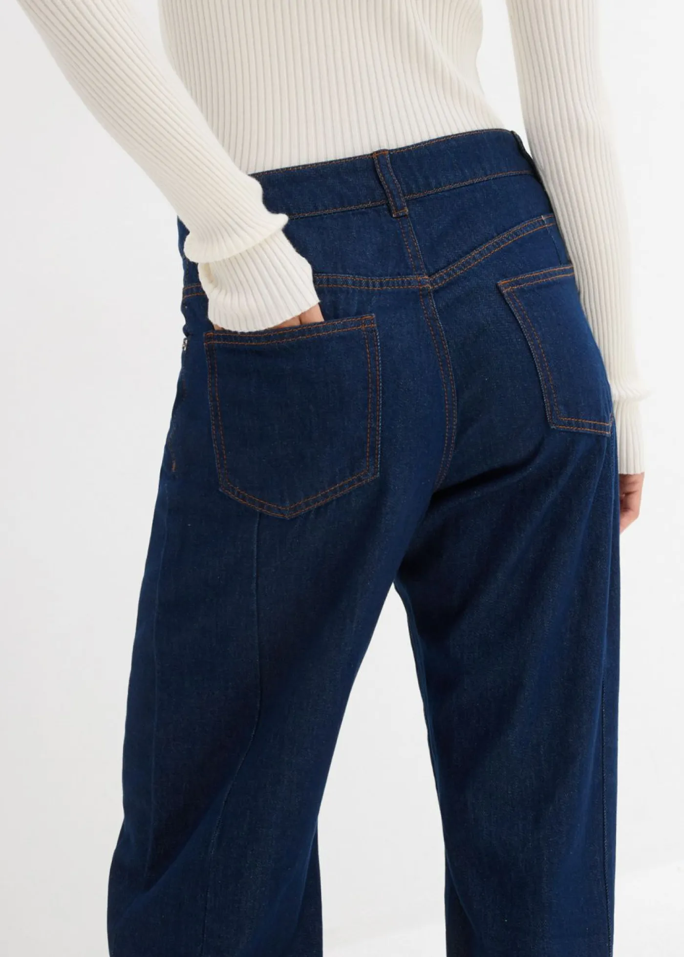 Clearance Vaqueros tipo balloon con talle medio Mujer Vaqueros|Tallas Pequeñas