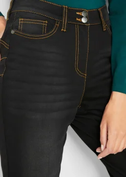 Online Vaqueros térmicos con talle medio, corte recto y cinturilla cómoda Mujer Ropa Térmica|Vaqueros