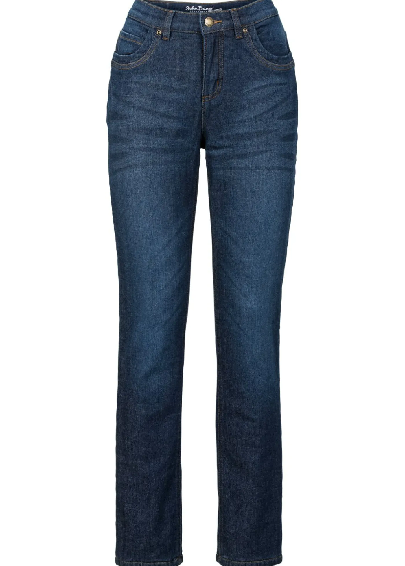 New Vaqueros térmicos de talle alto y corte recto Mujer Ropa Térmica|Vaqueros