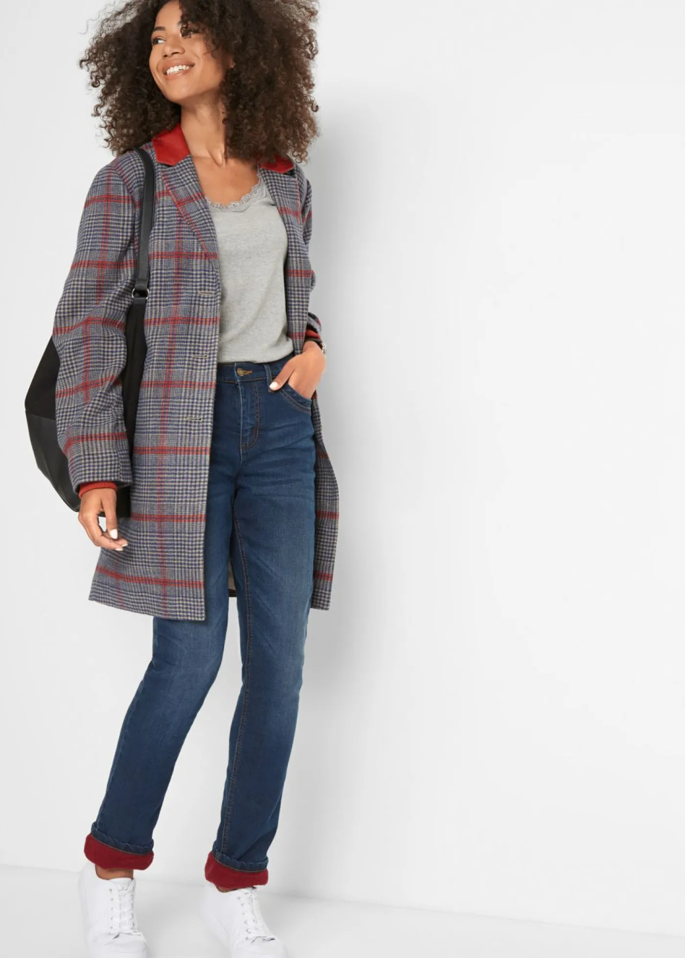 New Vaqueros térmicos de talle alto y corte recto Mujer Ropa Térmica|Vaqueros