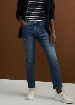 New Vaqueros térmicos de talle alto y corte recto Mujer Ropa Térmica|Vaqueros