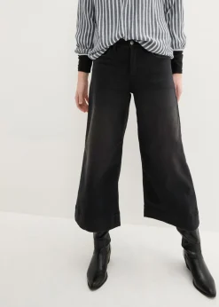 Outlet Vaqueros ultrasuaves de corte capri, culotte Mujer Vaqueros|Novedades