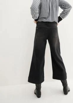 Outlet Vaqueros ultrasuaves de corte capri, culotte Mujer Vaqueros|Novedades