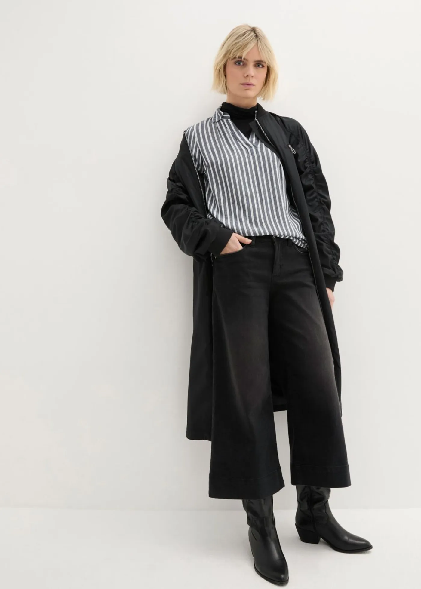 Outlet Vaqueros ultrasuaves de corte capri, culotte Mujer Vaqueros|Novedades