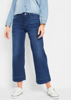 Outlet Vaqueros ultrasuaves de corte capri, culotte Mujer Vaqueros|Novedades